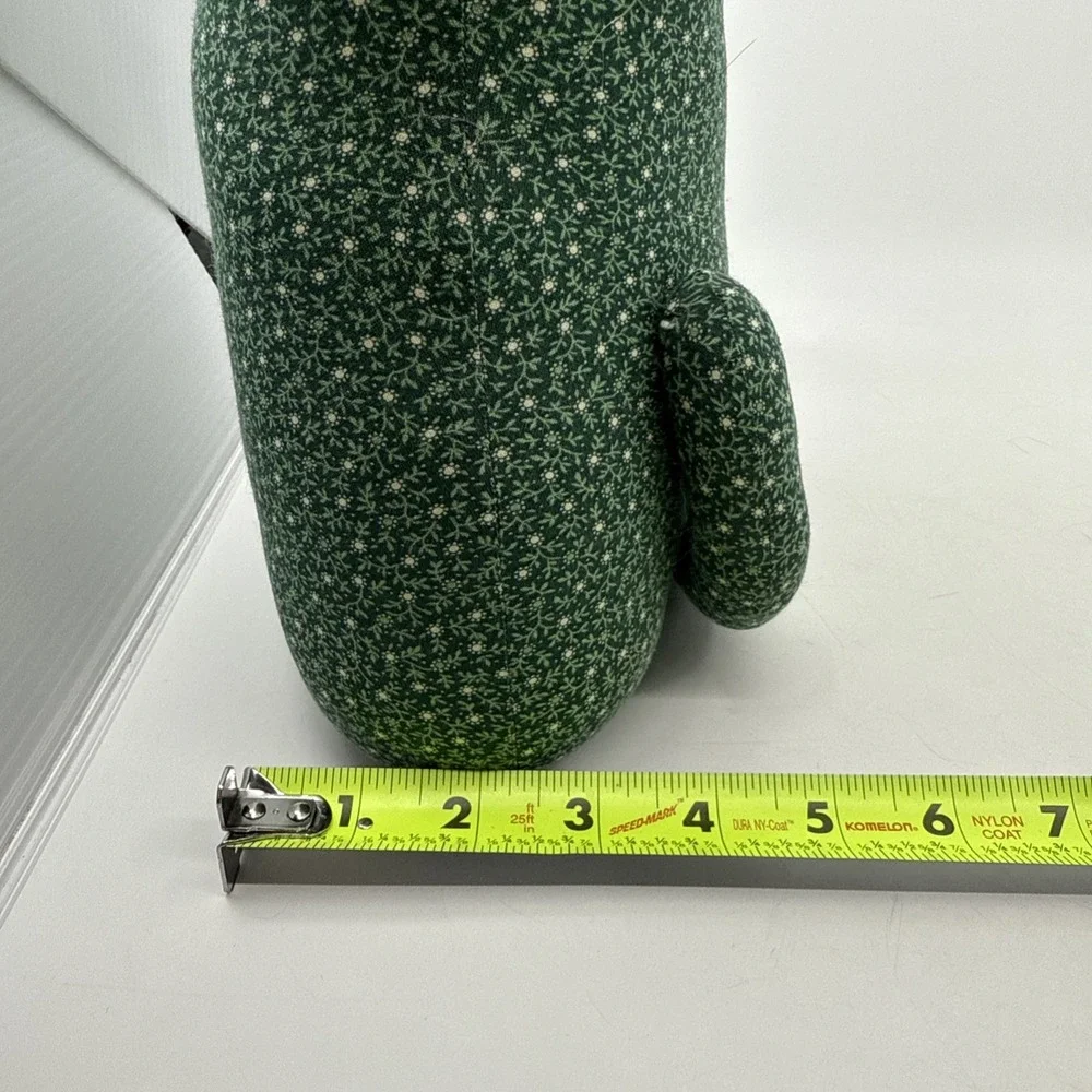 Green Cat‎ Sitting Fabric Door Stopper Flowers 15